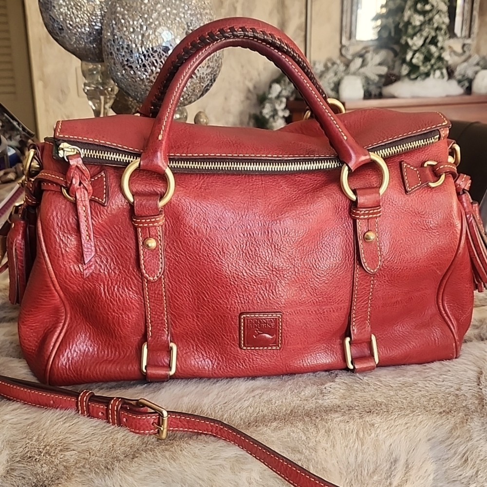 Dooney & Bourke (Retired Color-Raspberry) Florentine Sachel (large)
